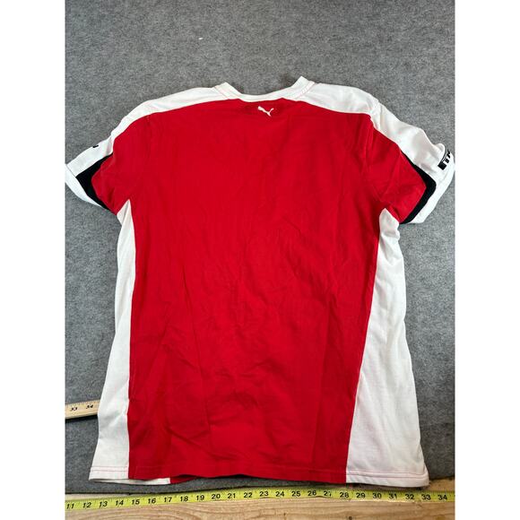 Puma Official Scuderia Ferrari F1 T Shirt Mens XL Red White Santander Weichai - Picture 9 of 10